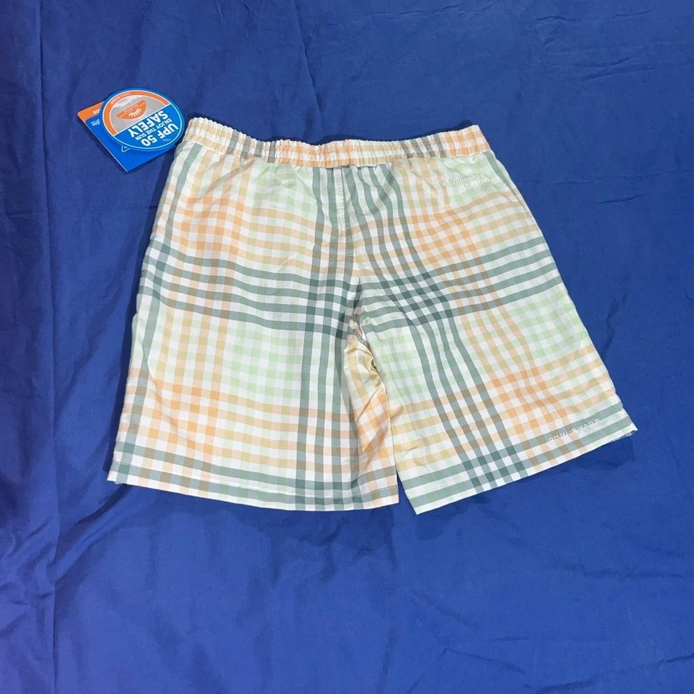 Columbia PFG Boy's Super Backcast Swim Shorts Large 14/16 Youth Green Beach NWT